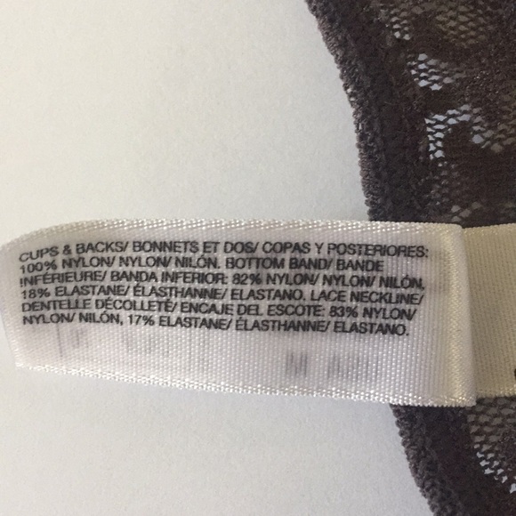 Padded Racerback DKNY Bralette Sz M Brown - Picture 5 of 6